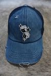 Dice Distressed pony cap 
