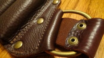 the brass and stitching are not only functional, but very well done

