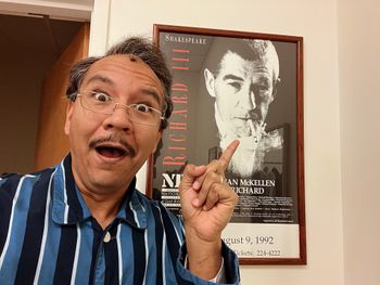 as Laurentino, from Cruzar la Cara de la Luna. Minnesota Opera 2023. Not sharing dressing room with Sir Ian McKellen
