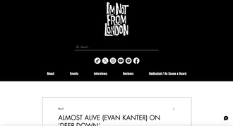 Almost Alive Interview I'm Not From London 5/27/2026