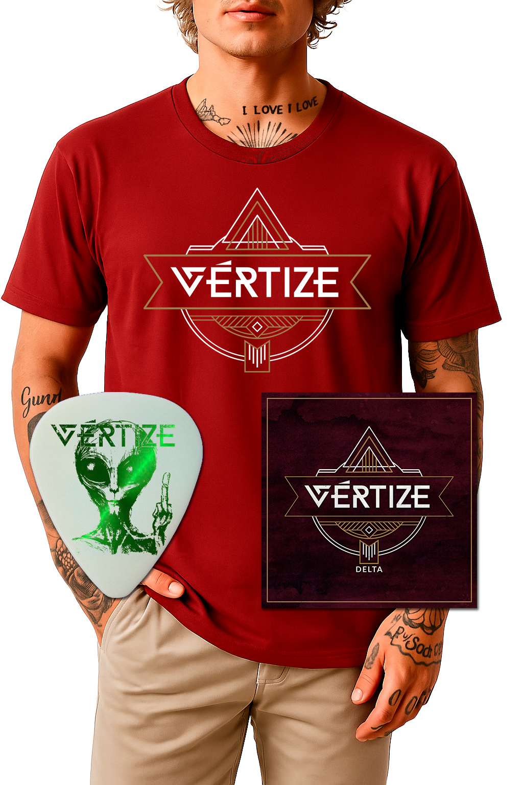 PACK VINILO Firmado + Camiseta (a elegir) + púa de regalo