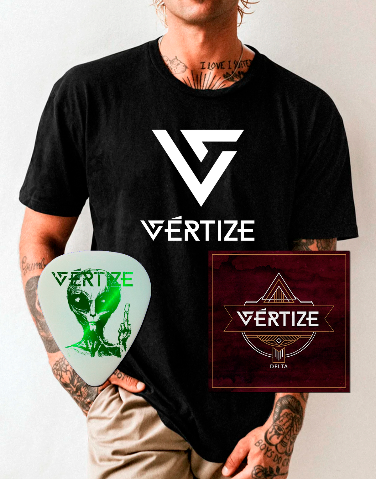 PACK CD firmado + Camiseta (a elegir) + púa de regalo
