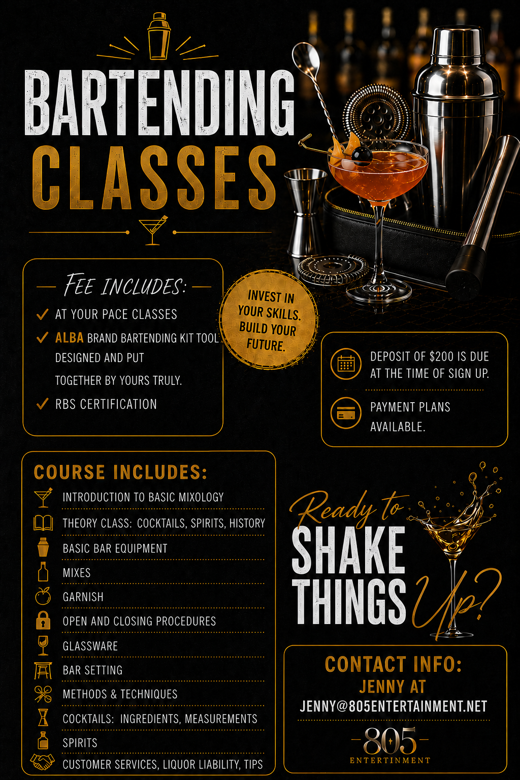 Professional Bartending & Mixology Classes