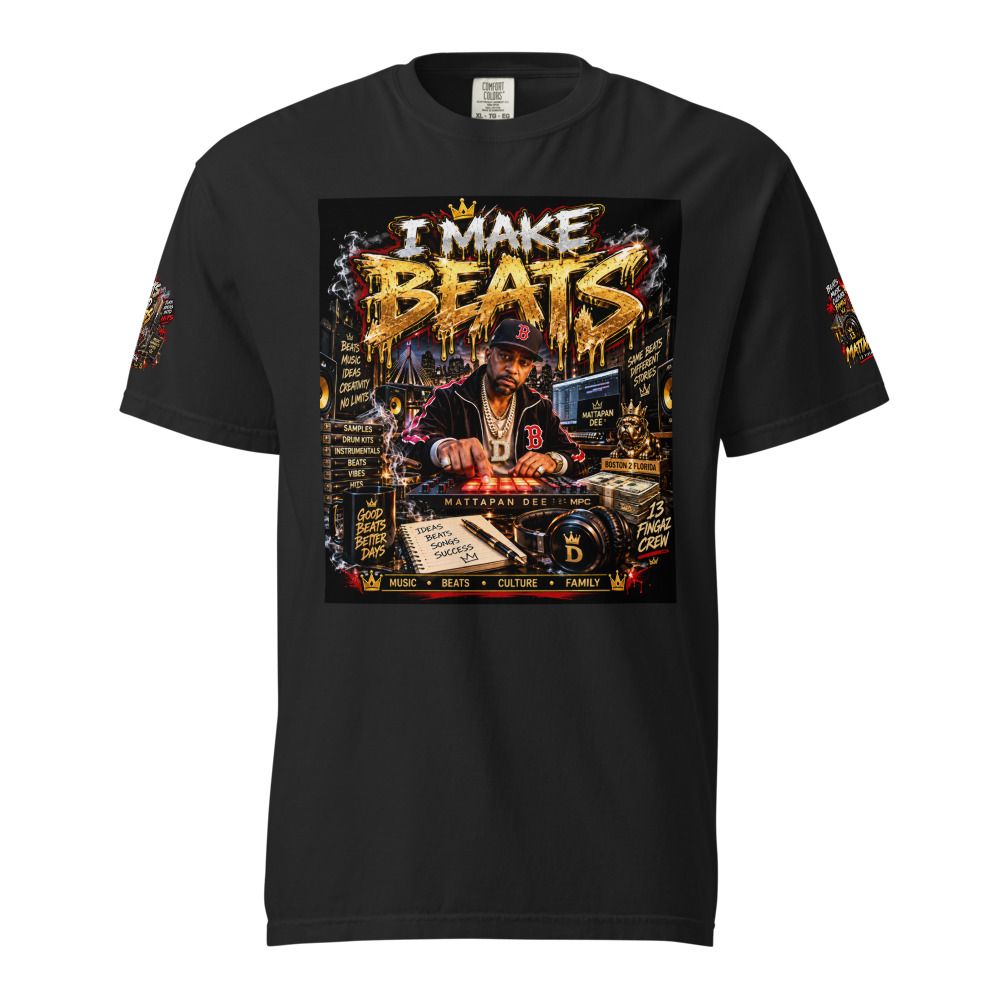 I MAKE BEATS: Unisex Garment-Dyed Heavyweight T-Shirt | Comfort Colors 1717