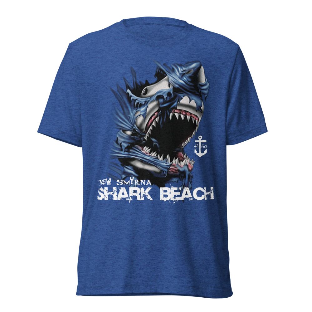 Shark beach Unisex Tri-Blend T-Shirt | Bella + Canvas 3413