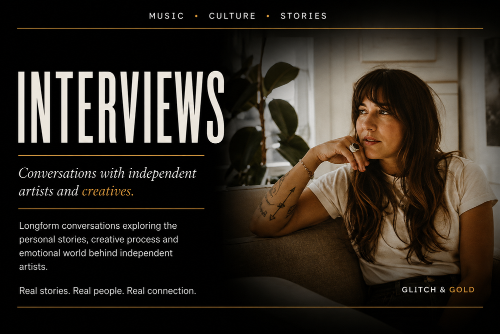 Artist interviews and music stories by Glitch&Gold Magazine.