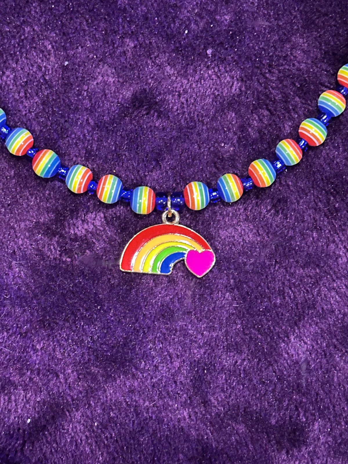 PRIDE Art - Necklace with Rainbow Heart