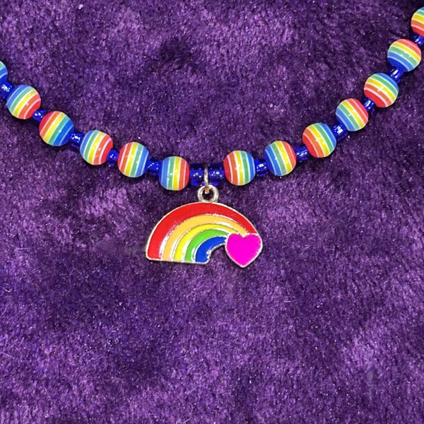 PRIDE Art - Necklace with Rainbow Heart