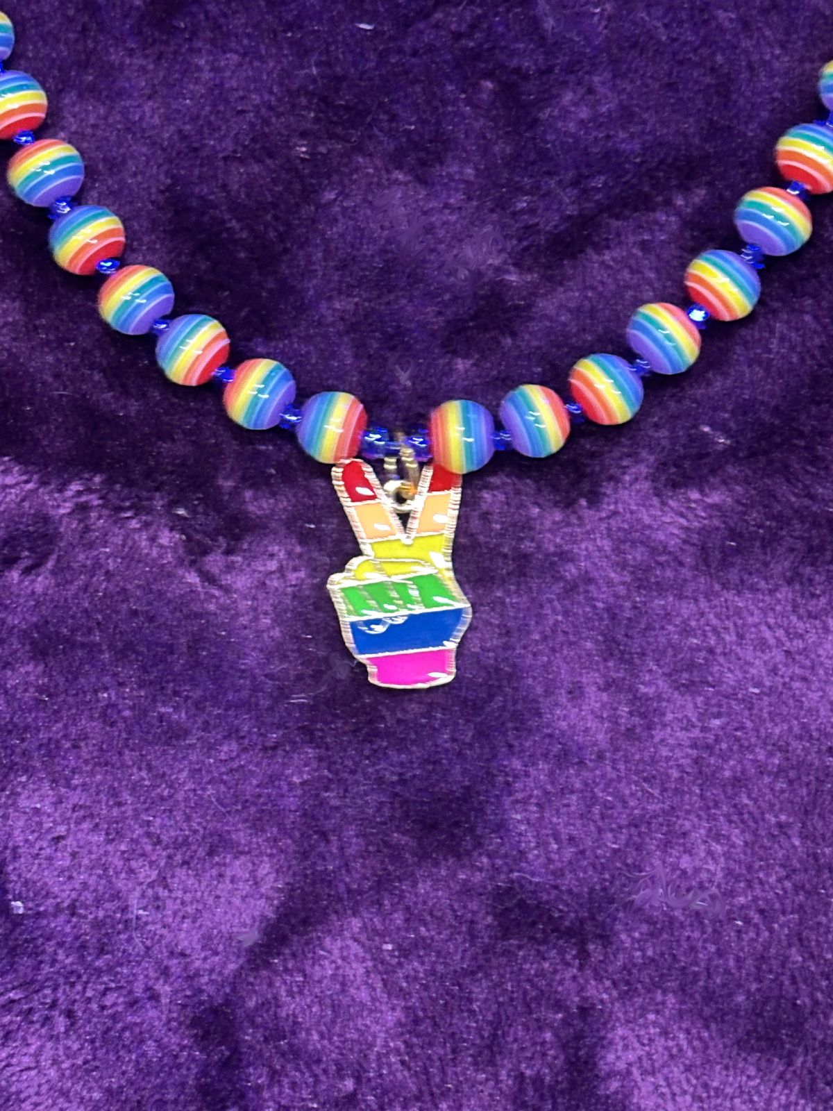 PRIDE Art - Rainbow Peace Necklace