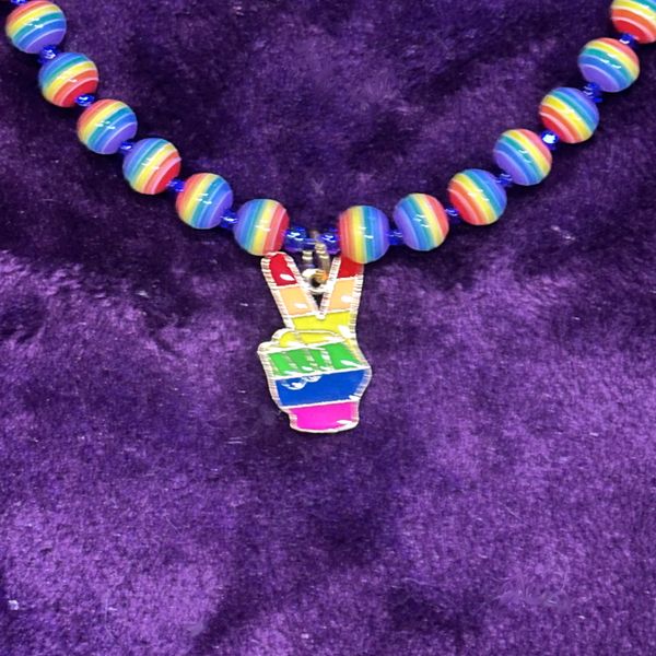 PRIDE Art - Rainbow Peace Necklace