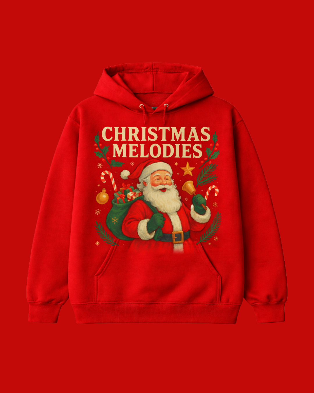 Christmas Melodies Red Hoodie