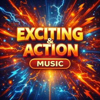 royalty-free exciting action-packed background music for high-energy YouTube videos, sports highlights, fast-paced TikTok edits, and action creators