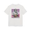 "Produced by Victor Zee." | Unisex organic oversized high neck t-shirt