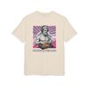 "Produced by Victor Zee." | Unisex organic oversized high neck t-shirt