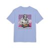 "Produced by Victor Zee." | Unisex organic oversized high neck t-shirt