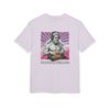 "Produced by Victor Zee." | Unisex organic oversized high neck t-shirt