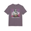 "Produced by Victor Zee." | Unisex organic oversized high neck t-shirt