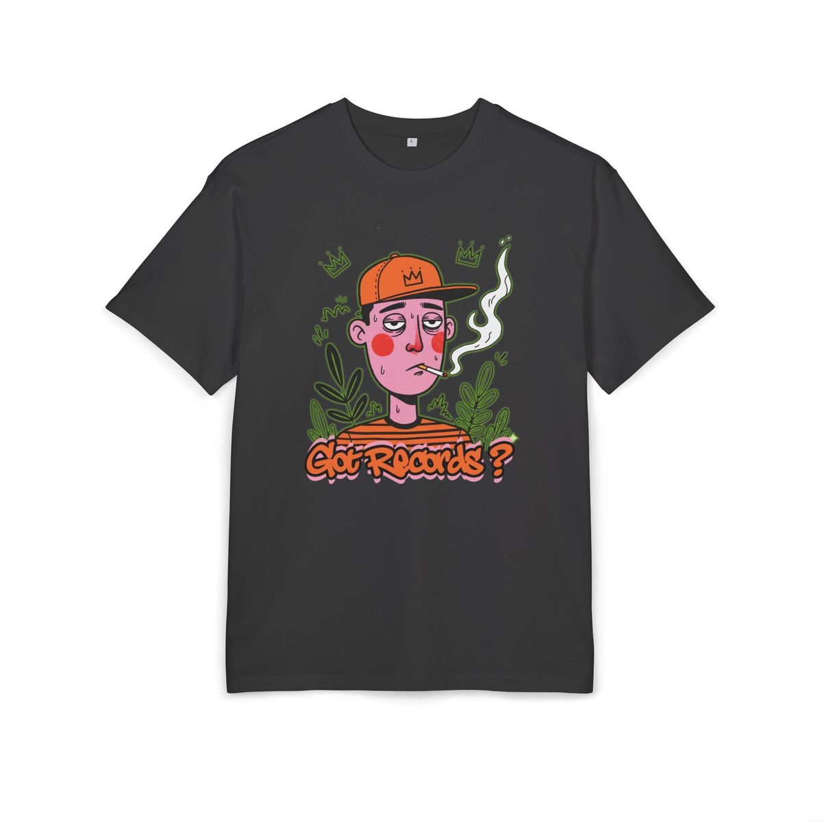 "Got Records?" | Unisex Organic Oversized High Neck Tee