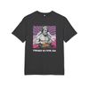 "Produced by Victor Zee." | Unisex organic oversized high neck t-shirt