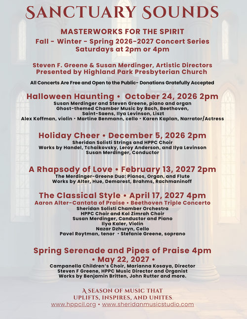 Classical Music, Highland Park, Free Concerts, Sanctuary Sounds, Highland Park Presbyterian Church, 