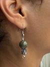 Green Dragon Bloodstone earrings