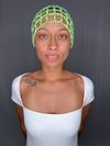 African Green Flower Jade beaded/adjustable OurVOW gemstone crown headdress