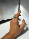 Turquoise (Dyed Howlite) & Copper ring