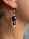 Red-Green Dragon Bloodstone earrings