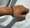 Amethyst & Copper swirl small bead bracelet