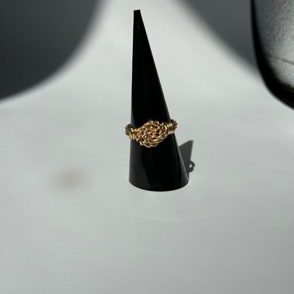 Gold Flower copper ring