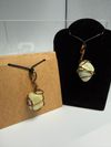 Infinite wire-wrapped with black leather necklace