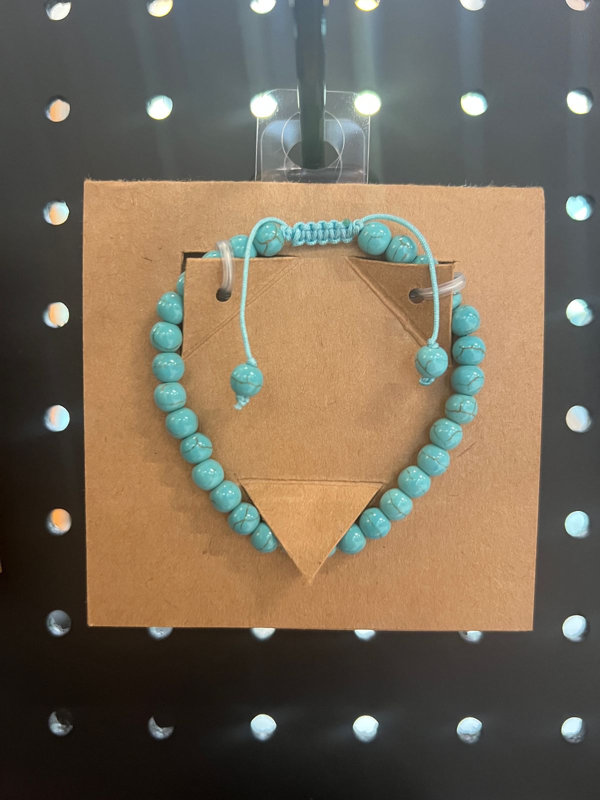 Turquoise (Dyed Howlite) adjustable macrame bracelet