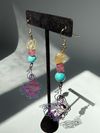  Gemstone Peacock earrings