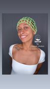African Green Flower Jade beaded/adjustable OurVOW gemstone crown headdress