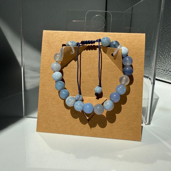 Blue Crazy Lace Agate Bracelet 