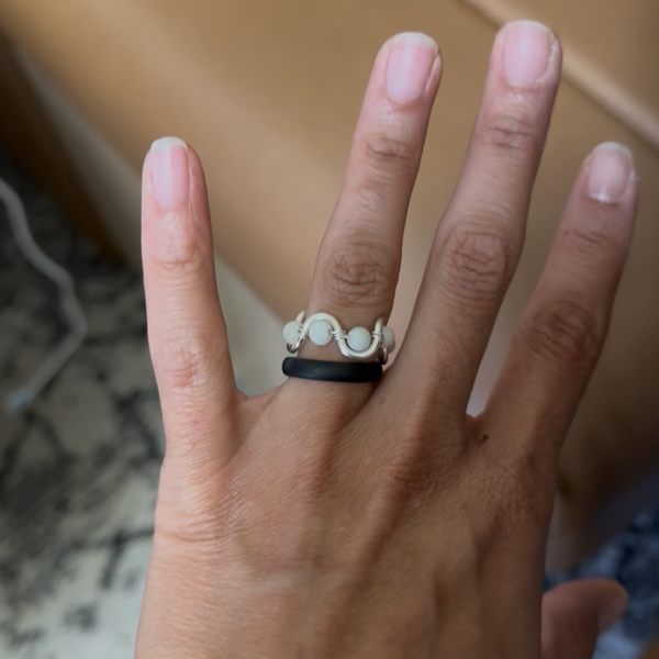 Jade Copper swirl ring