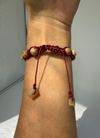 Smoky Quartz + Picture Jasper macrame bracelet