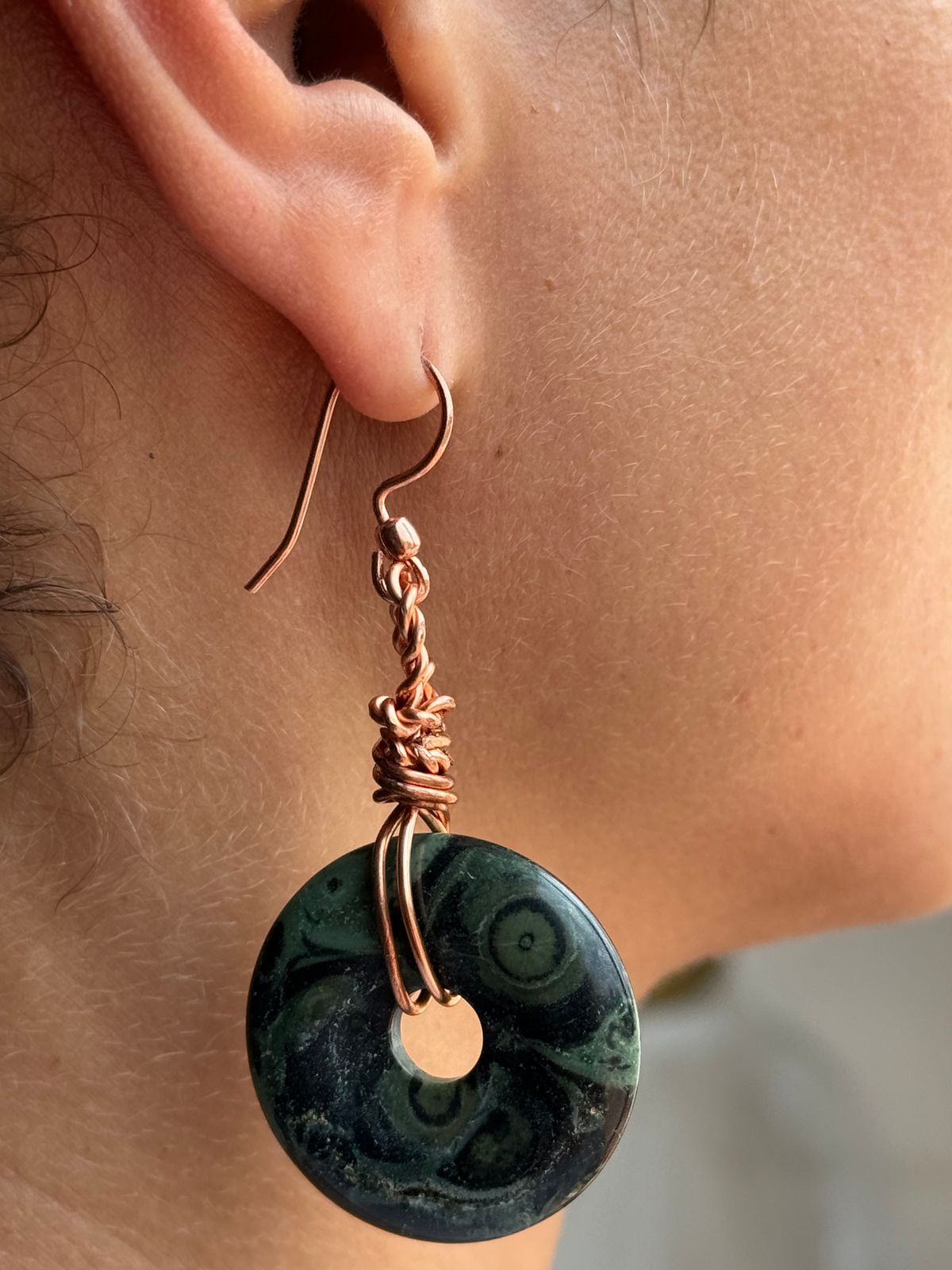 Diopside earrings