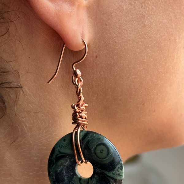 Diopside earrings