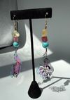  Gemstone Peacock earrings