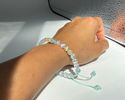 Rainbow Selenite beaded bracelet