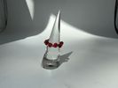 Red Jade Copper swirl ring