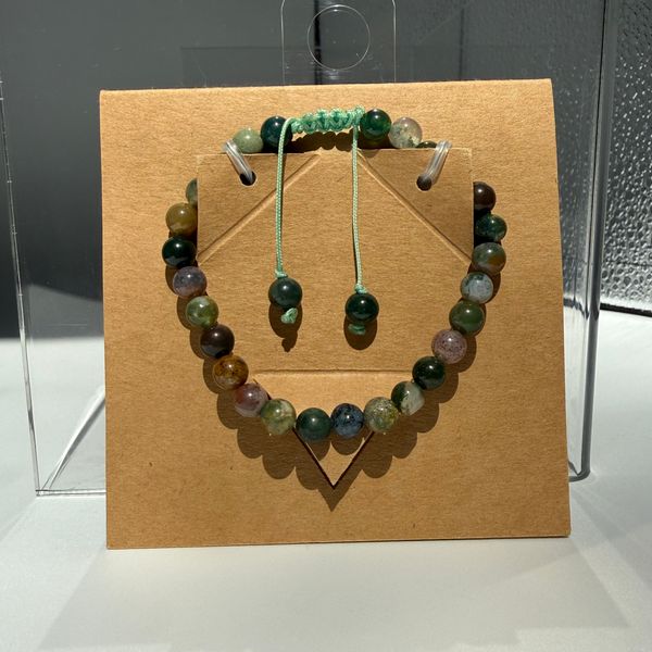 India Agate beaded bracelet