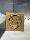 Turquoise (Dyed Howlite) adjustable macrame bracelet