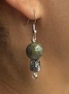 Green Dragon Bloodstone earrings
