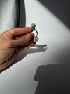 African Green Flower Jade & Copper ring