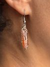 Tangerine Quartz earrings