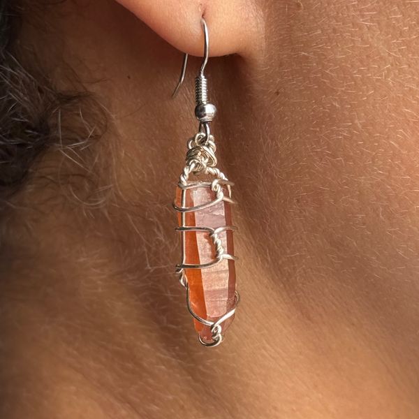 Tangerine Quartz earrings