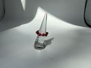 Red Jade Copper swirl ring