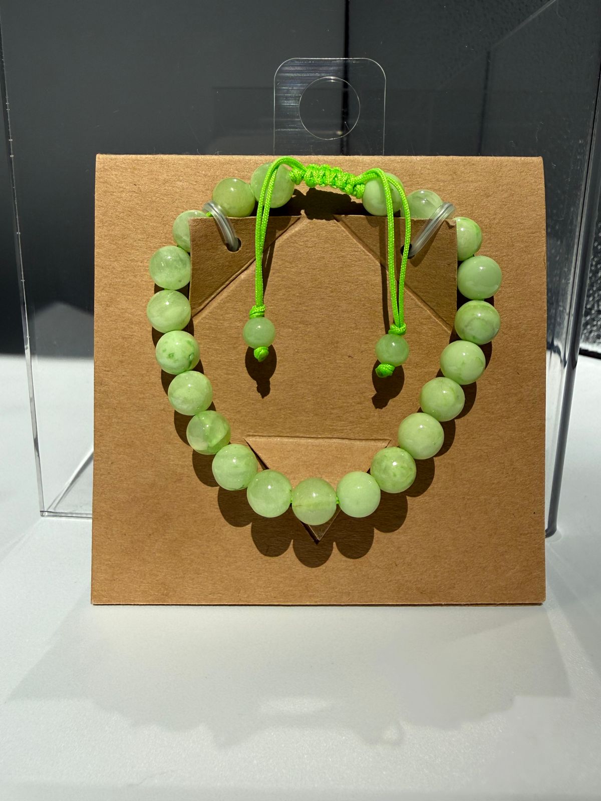 African Green Flower Jade bracelet 